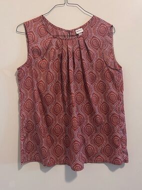 Merona Red & White‎ Printed Sleeveless Top